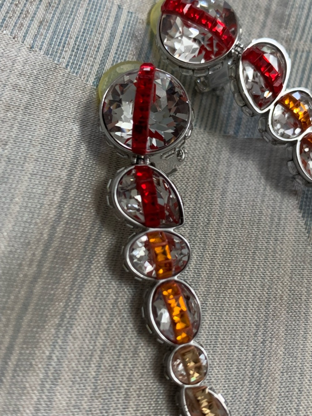 Ultra Rare Collector's Swarovski "Spectrum Shine" Crystal Linear Clip Earrings - Picture 9 of 16